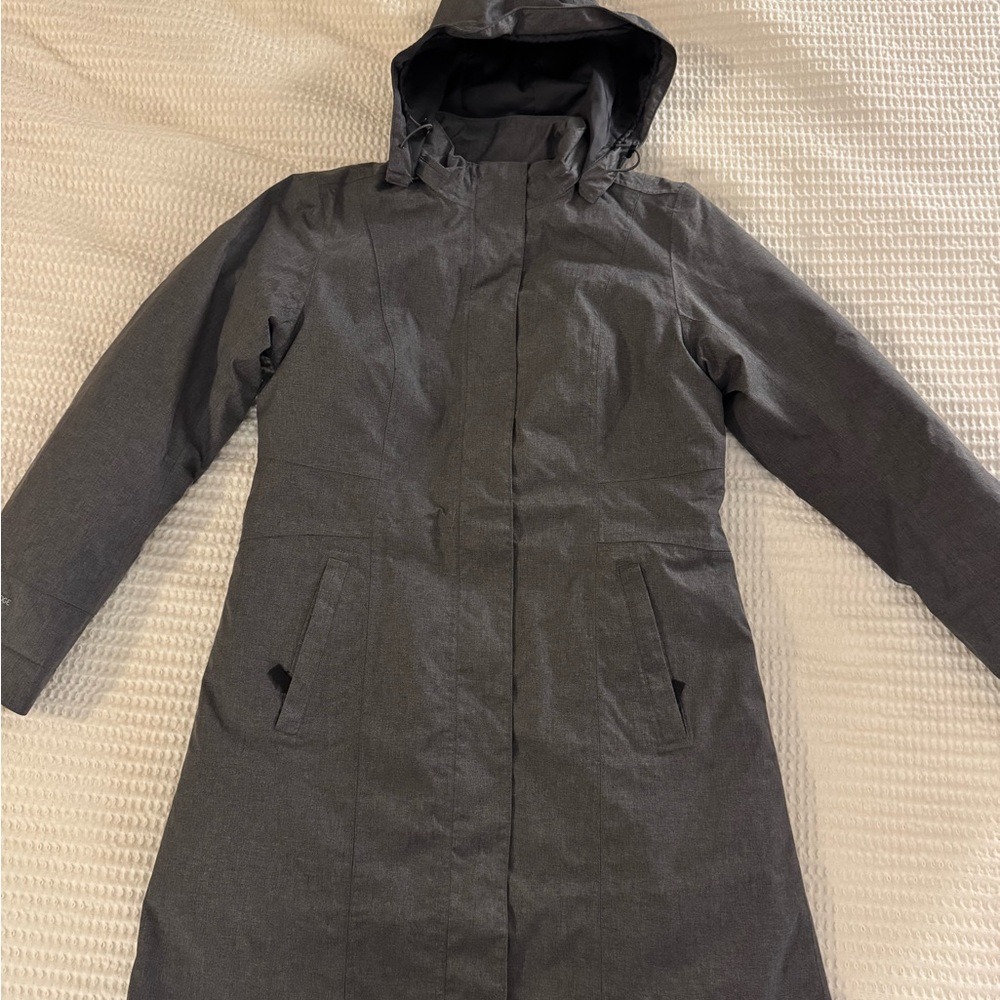 Eddie Bauer Women's Girl on the Go Insulated Waterproof Trench Coat - Gray MP - Picture 5 of 15